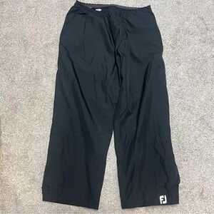 FootJoy DryJoys Rain Pants Mens 2XL XXL Black Golf Waterproof Pull On Pockets